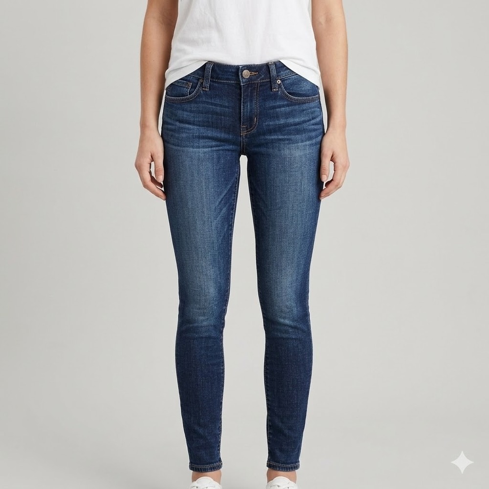 American Eagle Jegging Super Stretch Dark Wash‎ Skinny Denim Size 0 Short
